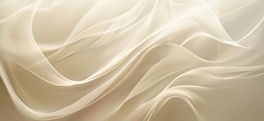 Obraz premium A soft beige background with subtle lighting, featuring an abstract design of flowing lines and curves in the center