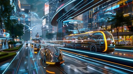 futuristic fast train 