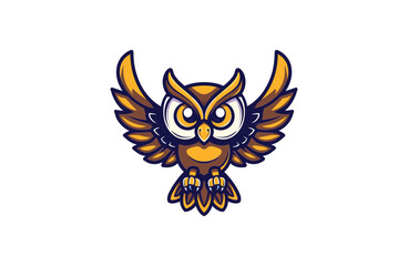 Fototapeta premium Owl vector illustration flat design logo