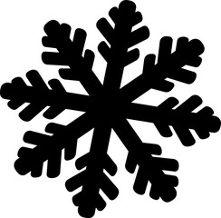 winter snowflakes black isolated silhouette icons on a white background