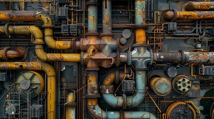 Labyrinth of Drainage Pipes Show a complex network of urban drainage pipes underground, highlighting the unseen but critical infrastructure that supports city life