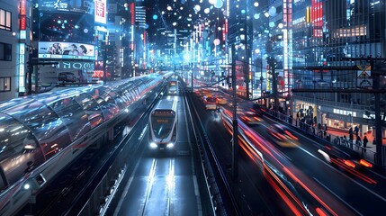 Fototapeta premium futuristic fast train 