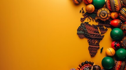 Africa day background concept with copy space for text