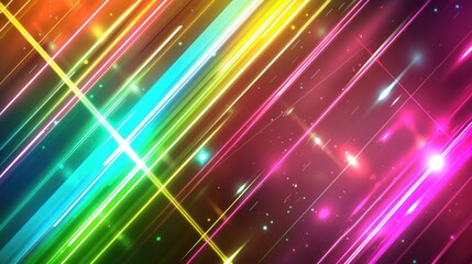 Futuristic neon lines create abstract backdrop. Vibrant and modern. Ai Generated