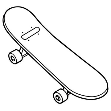 recommend clip art: skateboard outline illustration digital coloring book page line art drawing