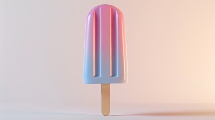 Pastel-colored popsicles. Delicious and bright background with ice cream. Minimalistic aesthetic design. Generative AI