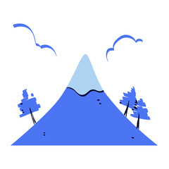 Mount Fuji handdrawn icon