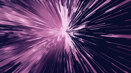 Magenta and purple abstract painting with a radial burst pattern. AIG51A.