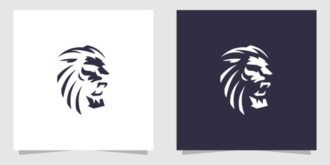 lion logo design vector