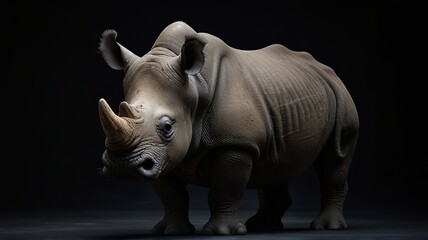 Obraz premium Rhinoceros in the savanna of Kenya, Africa.