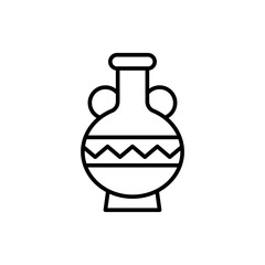 Ancient jar outline icons, minimalist vector illustration ,simple transparent graphic element .Isolated on white background