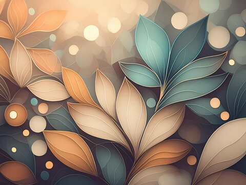Beautiful muted magic flowers textured background