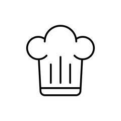 Chef hat outline icons, minimalist vector illustration ,simple transparent graphic element .Isolated on white background