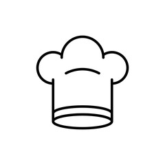 Chef hat outline icons, minimalist vector illustration ,simple transparent graphic element .Isolated on white background