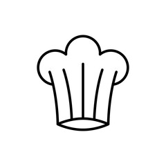 Chef hat outline icons, minimalist vector illustration ,simple transparent graphic element .Isolated on white background