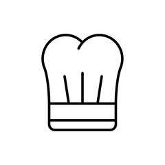 Chef hat outline icons, minimalist vector illustration ,simple transparent graphic element .Isolated on white background