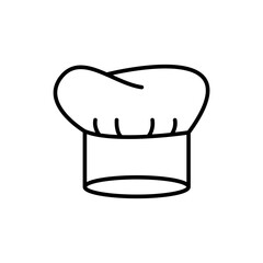 Chef hat outline icons, minimalist vector illustration ,simple transparent graphic element .Isolated on white background