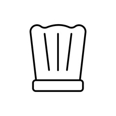 Chef hat outline icons, minimalist vector illustration ,simple transparent graphic element .Isolated on white background