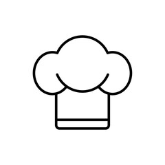 Chef hat outline icons, minimalist vector illustration ,simple transparent graphic element .Isolated on white background