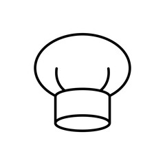 Chef hat outline icons, minimalist vector illustration ,simple transparent graphic element .Isolated on white background