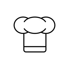 Chef hat outline icons, minimalist vector illustration ,simple transparent graphic element .Isolated on white background