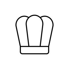 Chef hat outline icons, minimalist vector illustration ,simple transparent graphic element .Isolated on white background
