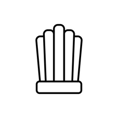 Chef hat outline icons, minimalist vector illustration ,simple transparent graphic element .Isolated on white background