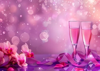 Fototapeta premium Bachelorette Party Invitation Invite Card Celebration Wedding Engagement Girls Women Background Image Wallpaper 5x7