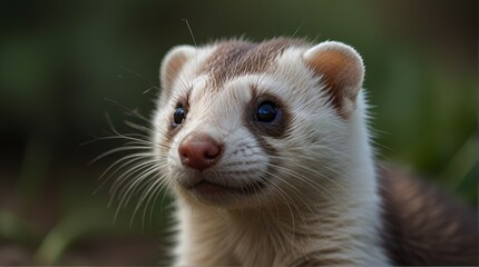 Fototapeta premium close up of a ferret
