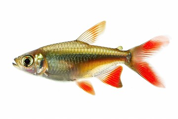 Bloodfin Tetra, isolated on white, aquarium fish