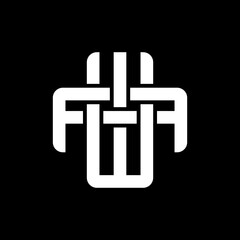 AW or WA monogram logos overlapping.	