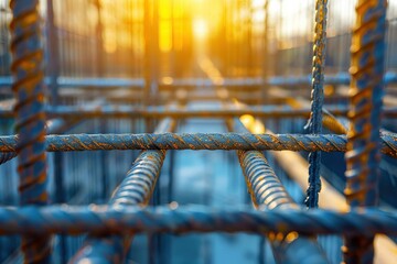 steel rods, construction background 