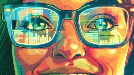 Data vision through tech savvy glasses