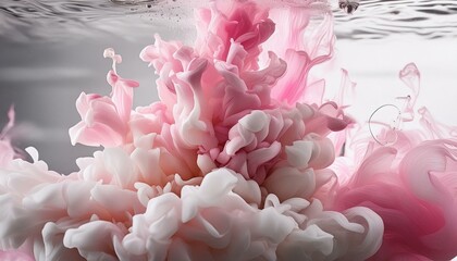 Blushing Elegance: Exploring the White-Pink Palette in Water"