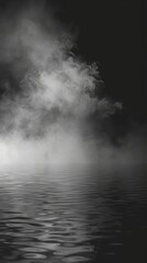 Smoke black ground fog cloud floor mist background steam dust dark white horror overlay. Ground smoke haze night black water atmosphere 3d magic spooky smog texture isolated transparent effect circle.