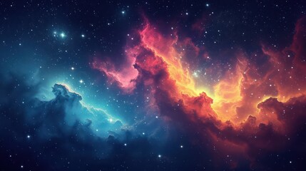 space night sky with cloud and star, abstract background