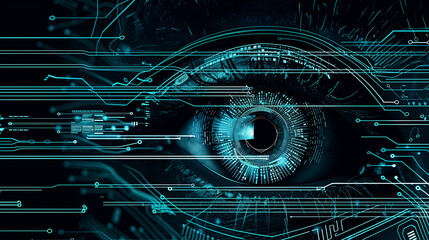 Business competition and finance digital security concept