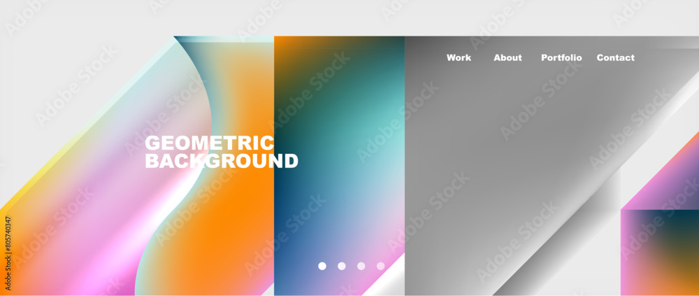 Poster it is a geometric background with a gradient of colors . High quality