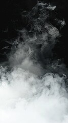 Smoke black ground fog cloud floor mist background steam dust dark white horror overlay. Ground smoke haze night black water atmosphere 3d magic spooky smog texture isolated transparent effect circle