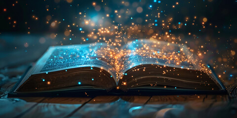 "Enchantment of Learning: The Magic of Knowledge" / "Illuminating Minds: A Journey Through Magical Books"