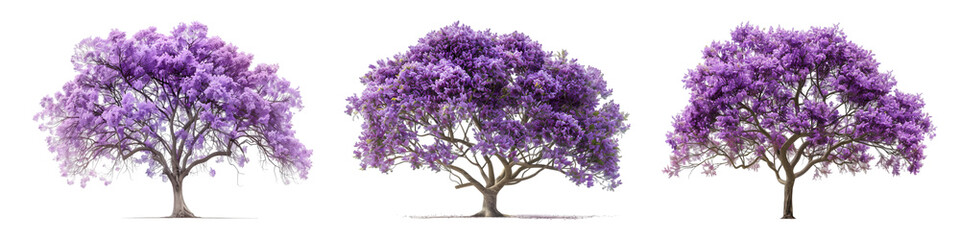 Jacaranda tree on transparent background