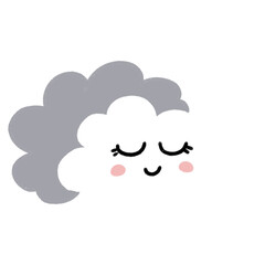 cartoon illustration weather sky season emoji smile white grey clouds cloudy