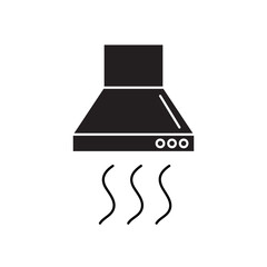 Exhaust, extractor hood vector black flat illustration for web and app..eps