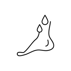 Feet massage aroma oil line icon.simple flat trendy style illustration for web and app..eps