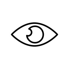Human eye outline icon.  Vision simple line trendy style illustration for web and app..eps