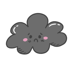 cartoon illustration weather sky season emoji sad grey cloud