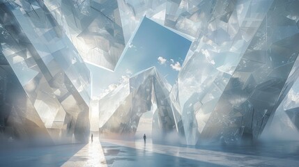 In a futuristic realm where architecture and imagination collide, behold the Crystal Cosmos