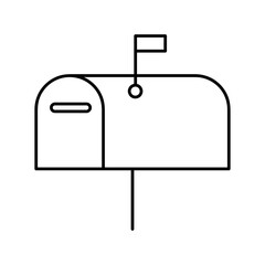 Mailbox line icon, outline vector flat trendy style illustration for web and app..eps