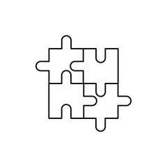 Puzzle line icon, Plugins symbol flat trendy style liner illustration for web and app..eps