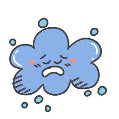 cartoon illustration weather sky season emoji sad blue cloud bubbles